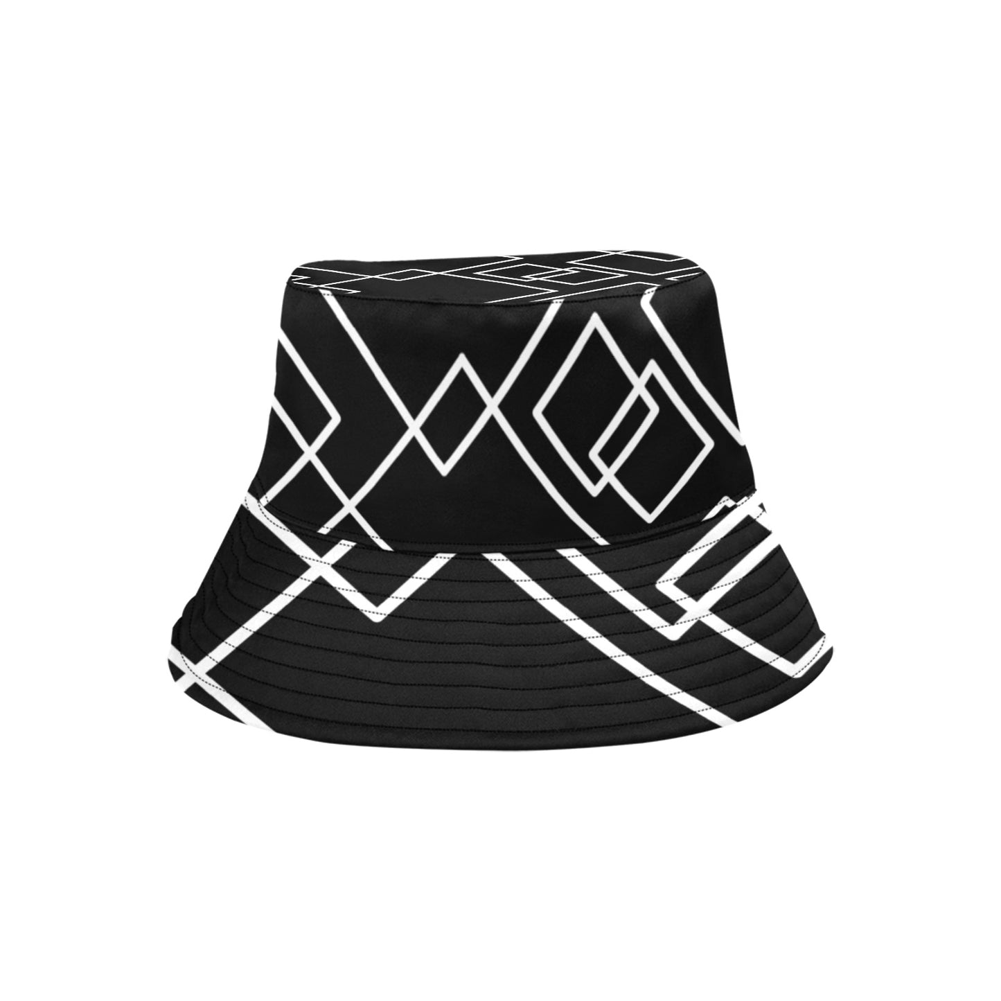 Black Squared Unisex Bucket Hat