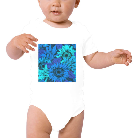 Blue Flow Baby Onesie