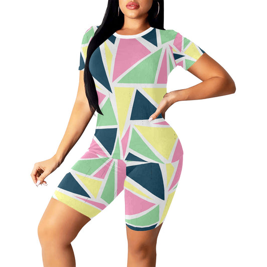 Colored Angles Women's Short Set