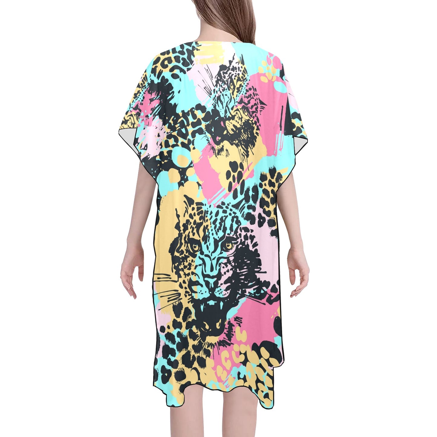 Abstract Leopard  Chiffon Cover Up