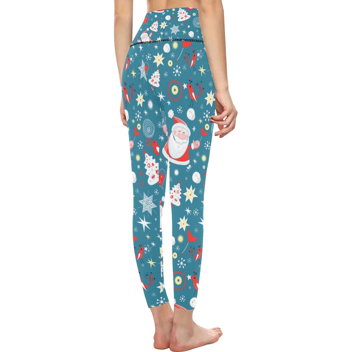 Santa Christmas Women's High-Waisted Leggings