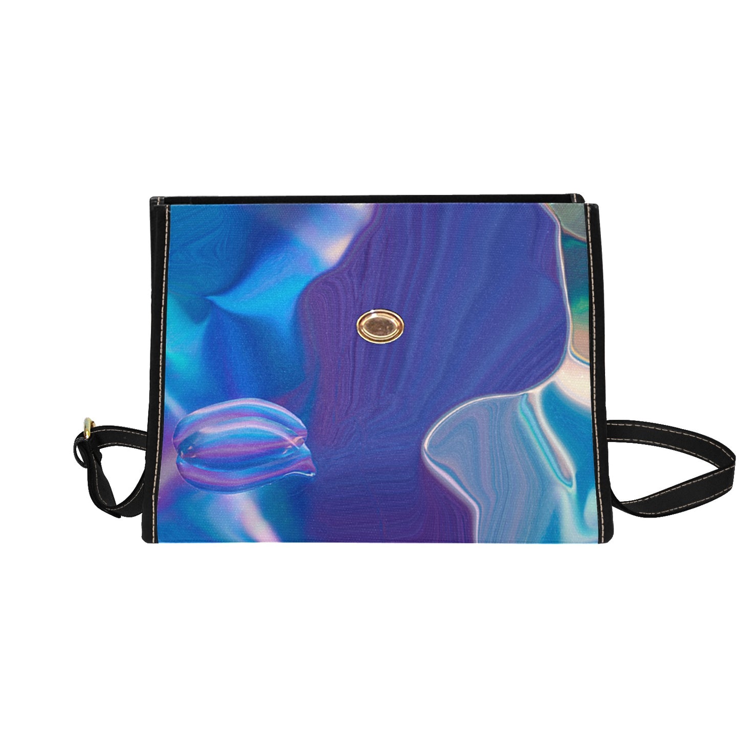 Blue Aura Waterproof Handbag-Black