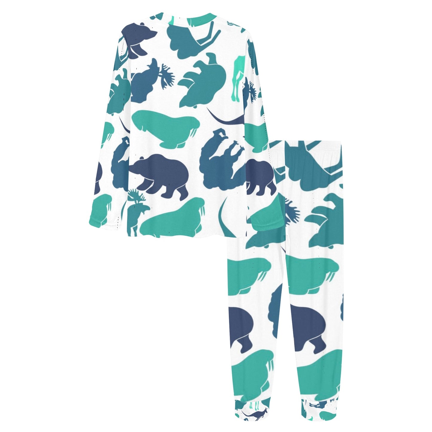 Blue Animals Women's Pajama Set