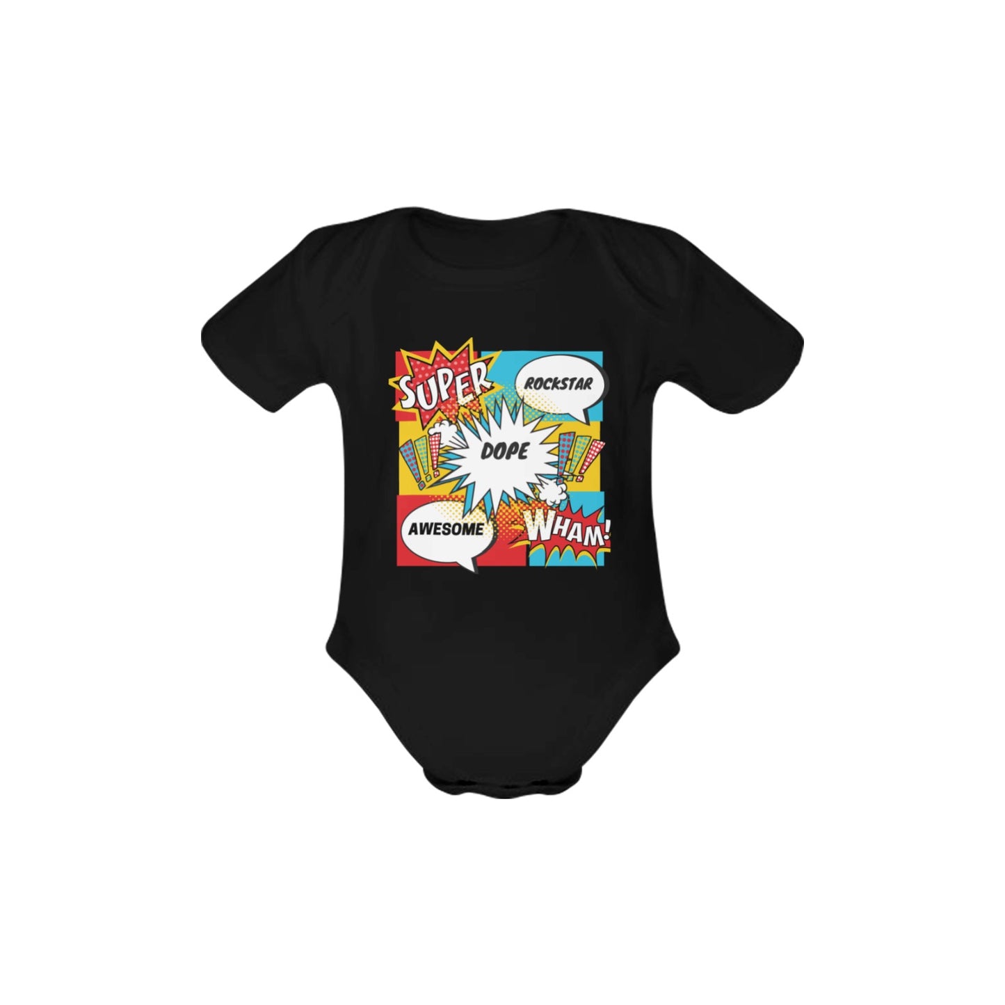 Comic Words Baby Onesie