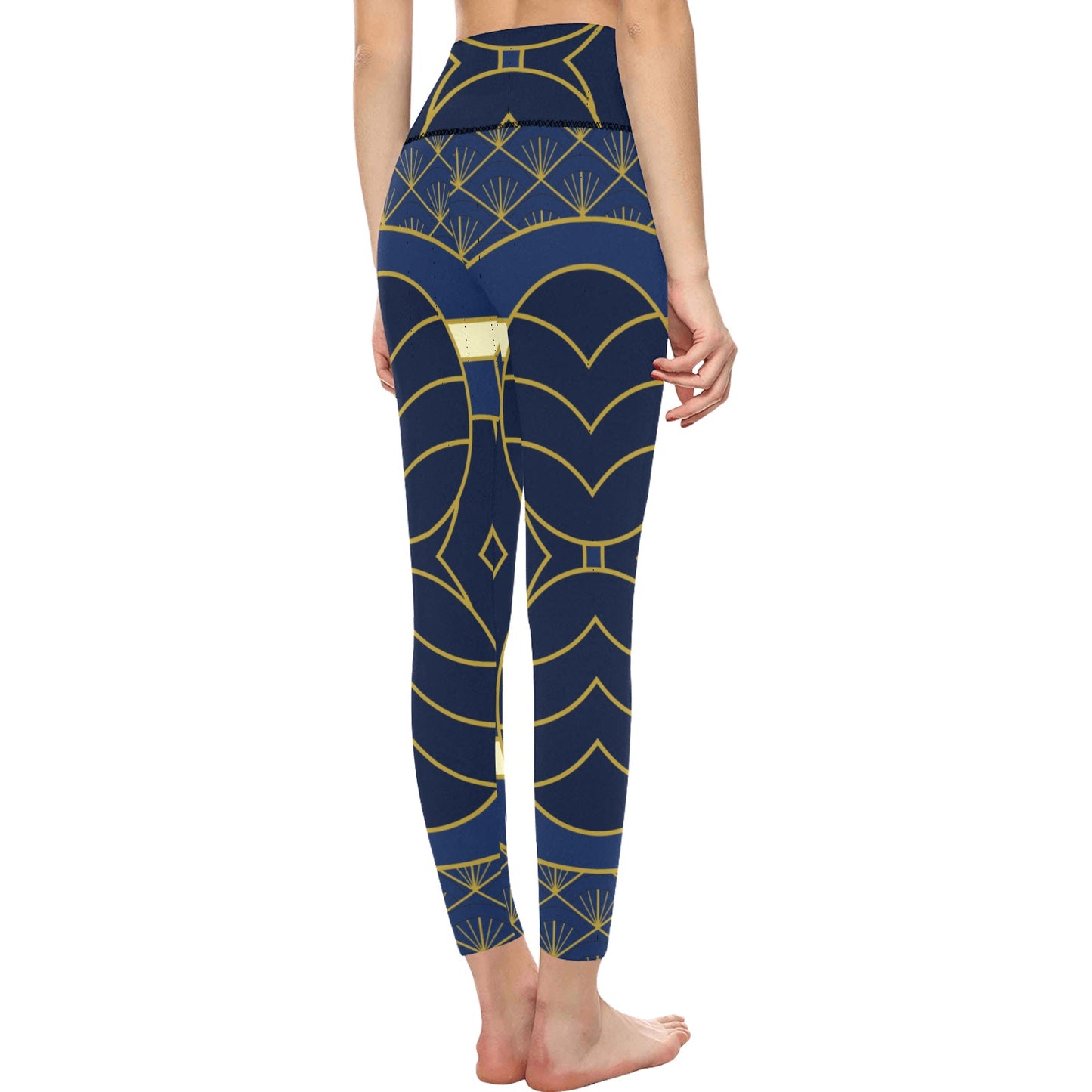 Navy Cut Women's Leggings