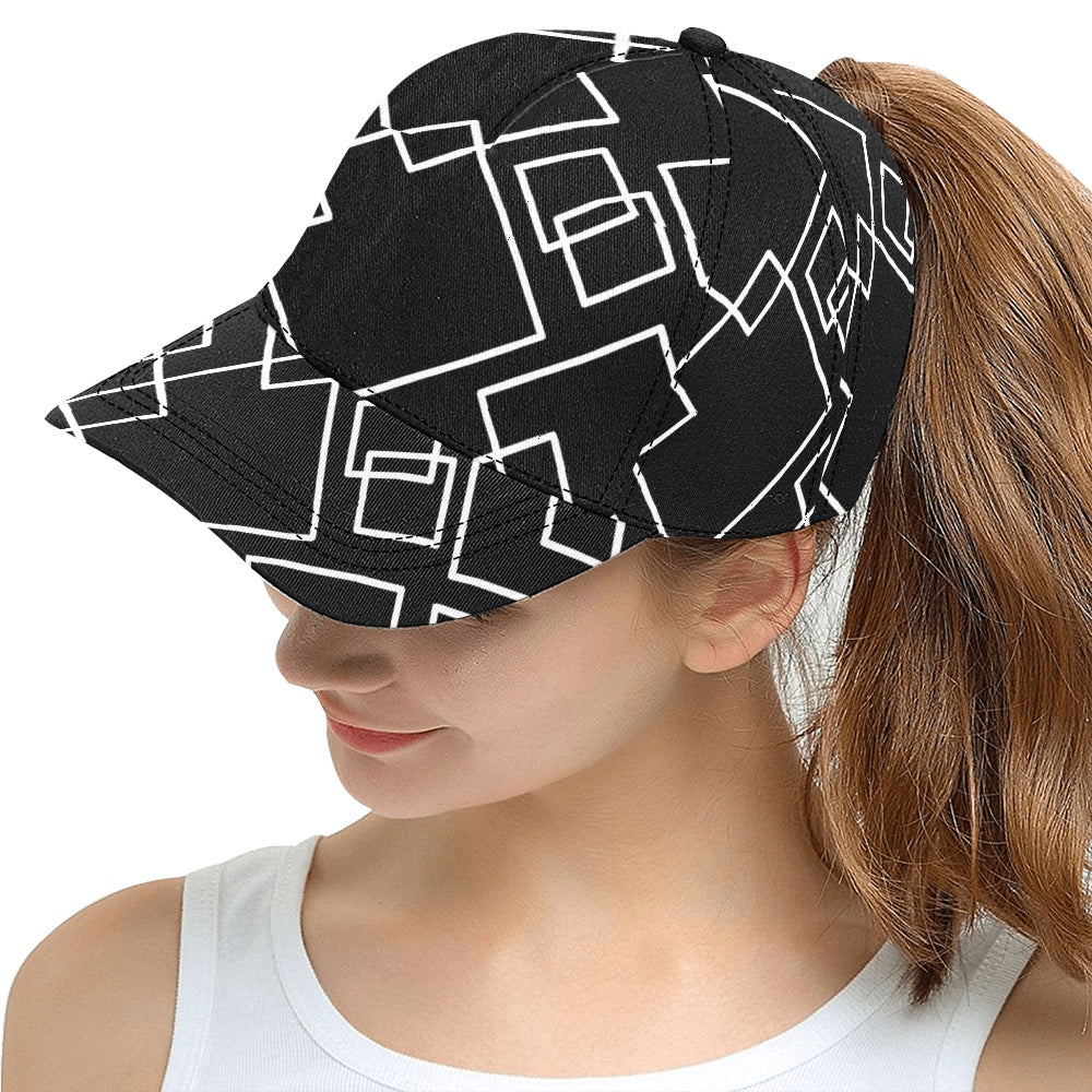 Black Squared Snapback Hat