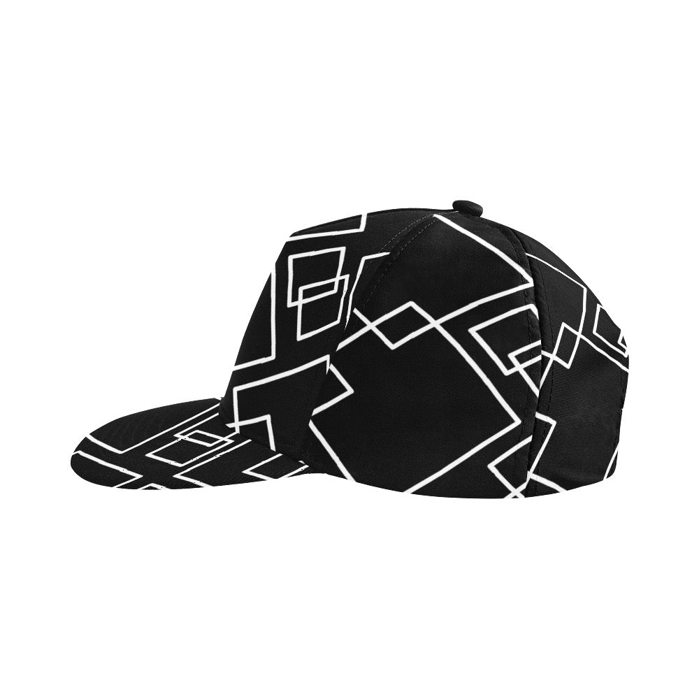 Black Squared Snapback Hat