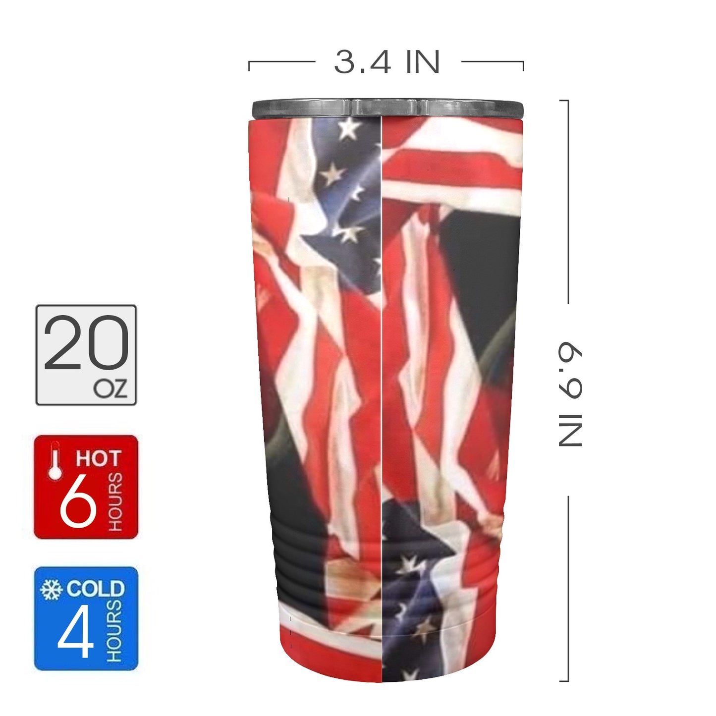 Firefighters 20oz Insulated Stainless Steel Mobile Tumbler