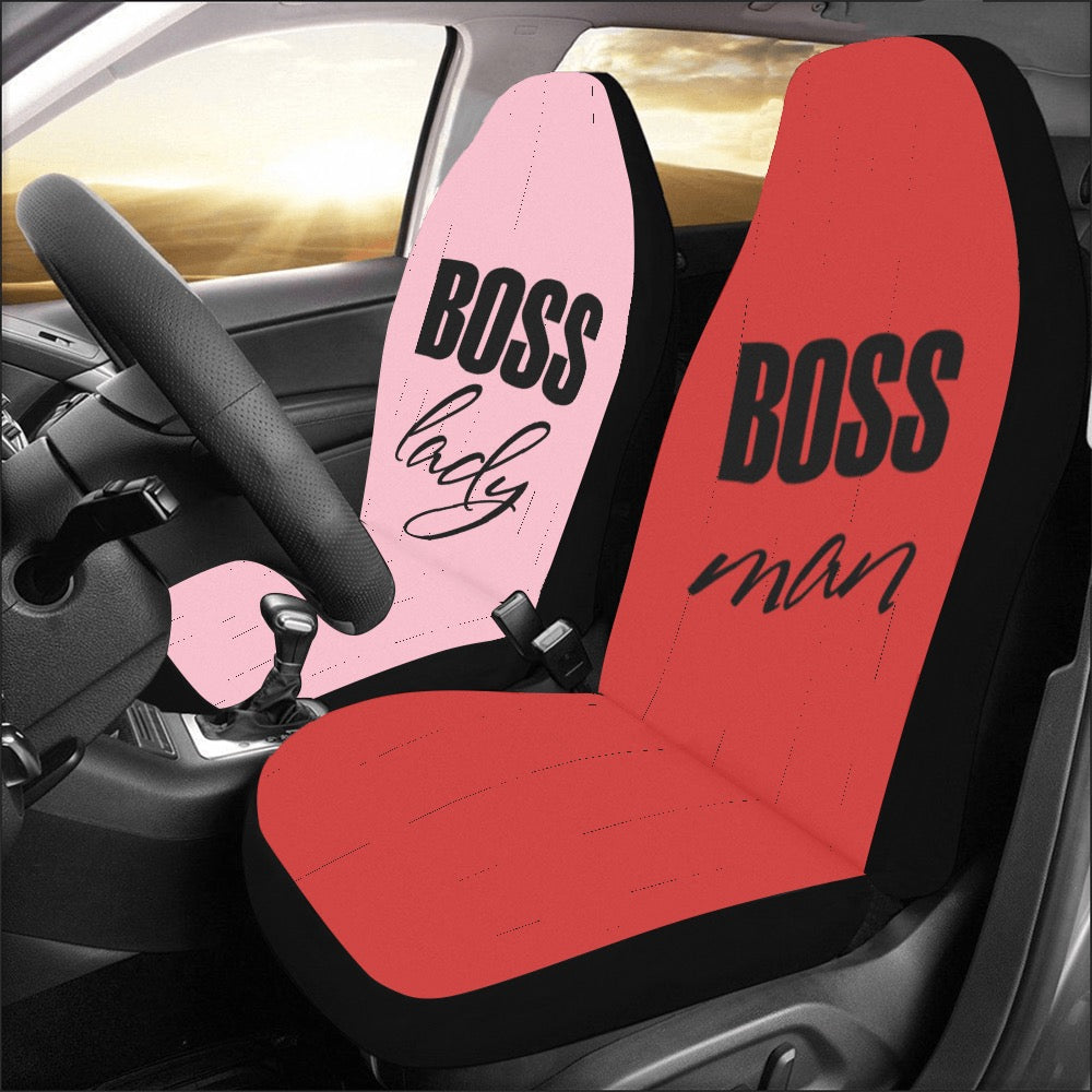 Boss Couple Car Seat Covers (Set of 2 Separated Designs)