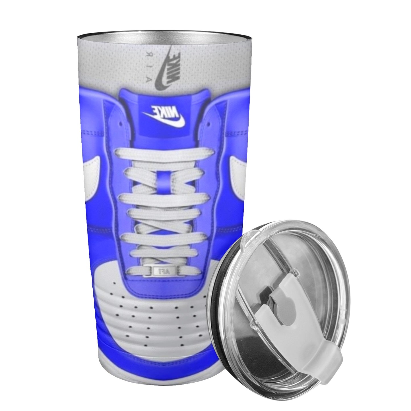 Blue and White Sneakers 20oz Insulated Stainless Steel Mobile Tumbler