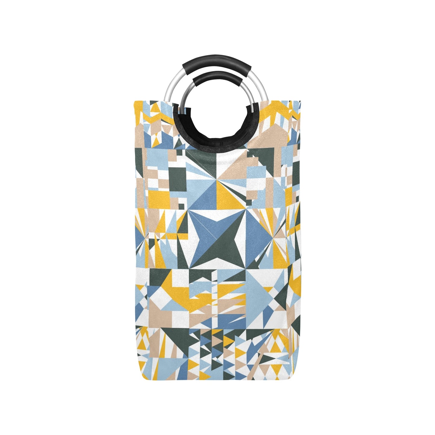 Blue Abstract Square Laundry Bag