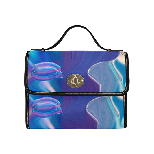 Blue Aura Waterproof Handbag-Black