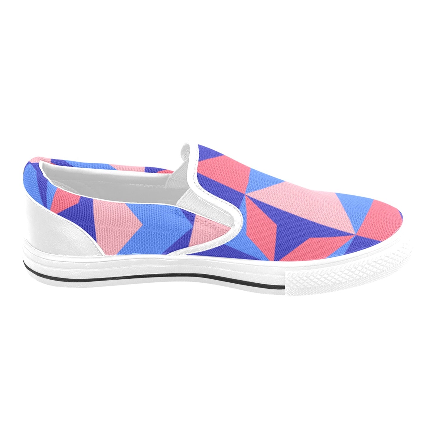 Pink Abstract Women's Slip-on Shoes