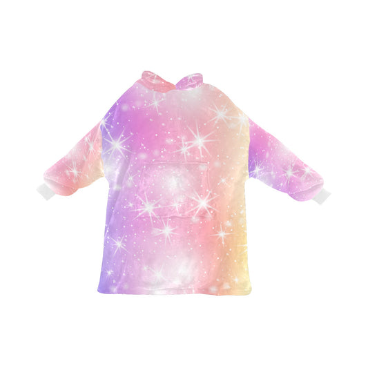 Colorful Sparkle Blanket Hoodie for Kids