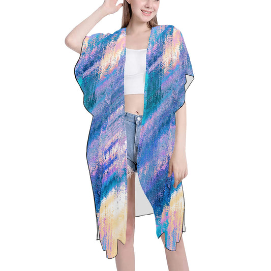 Pastel Blend  Chiffon Cover Up