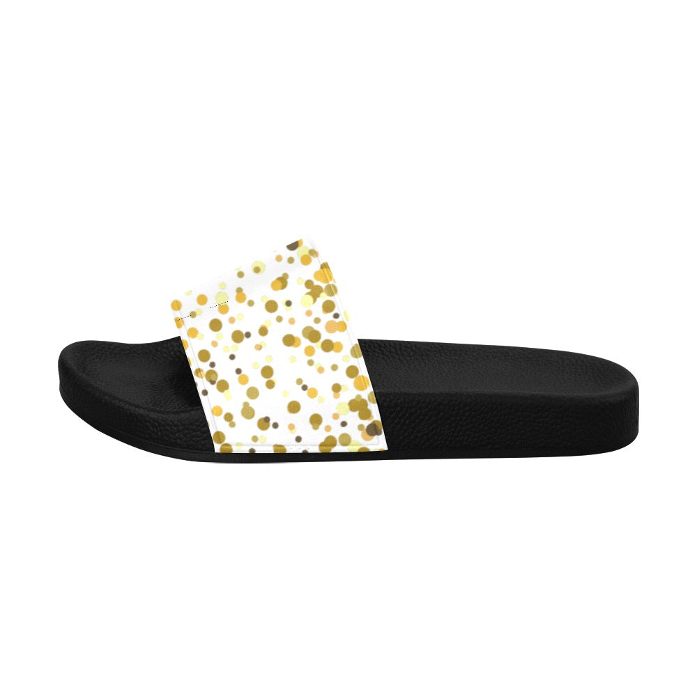 Gold Confetti Men's Slides