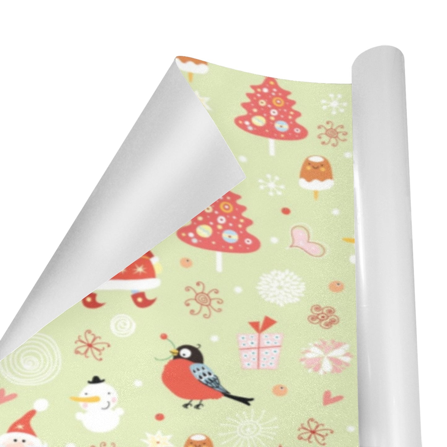 Green Christmas Gift Wrapping Paper 58"x 23" (3 Rolls)