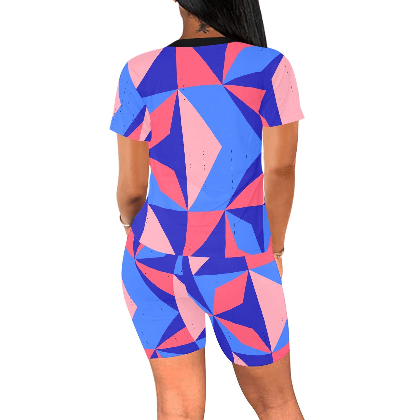 Color Abstract Women's Short Set