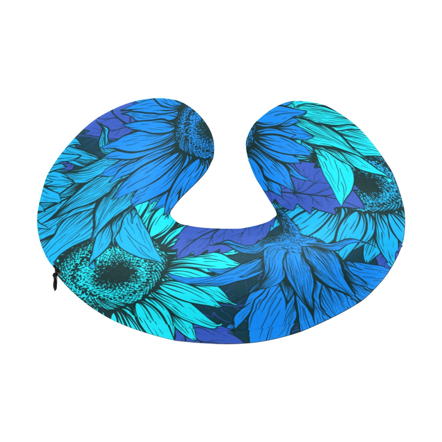 Blue Flow U-Shape Travel Pillow