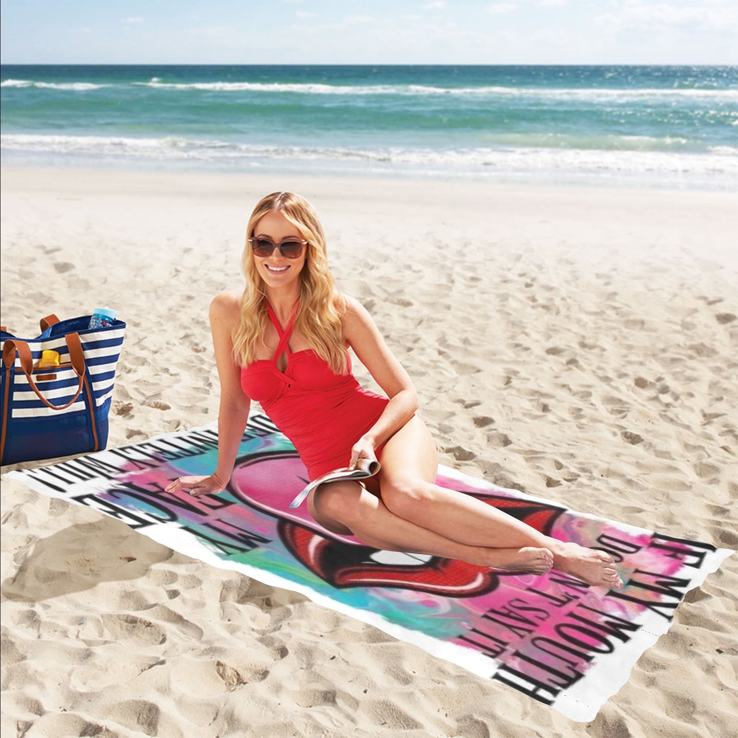 My Mouth Beach Towel 32"x 71"