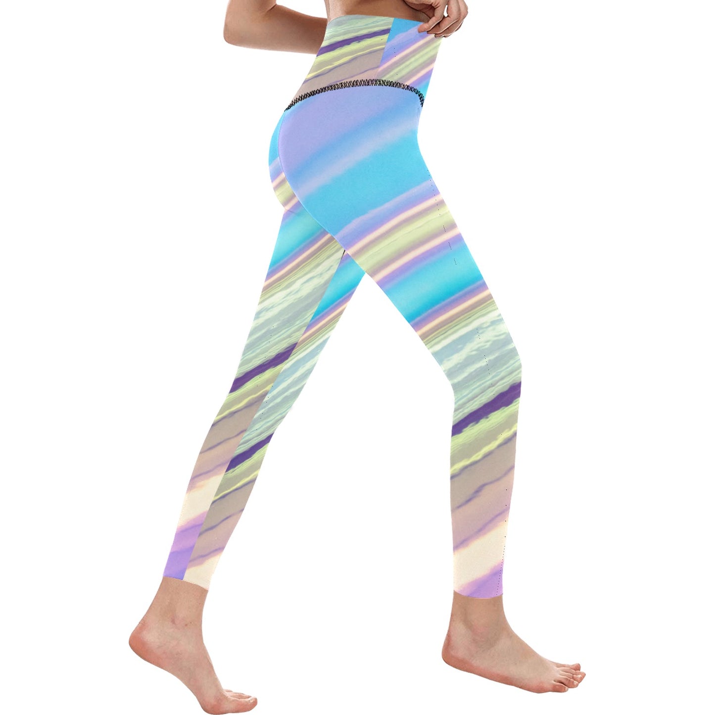 Bright Stripes Women's High-Waisted Leggings