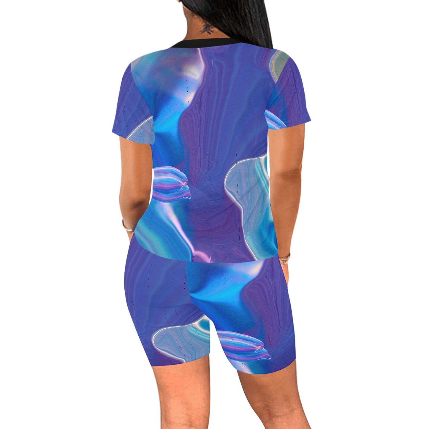 Blue Aura Women's Short Set