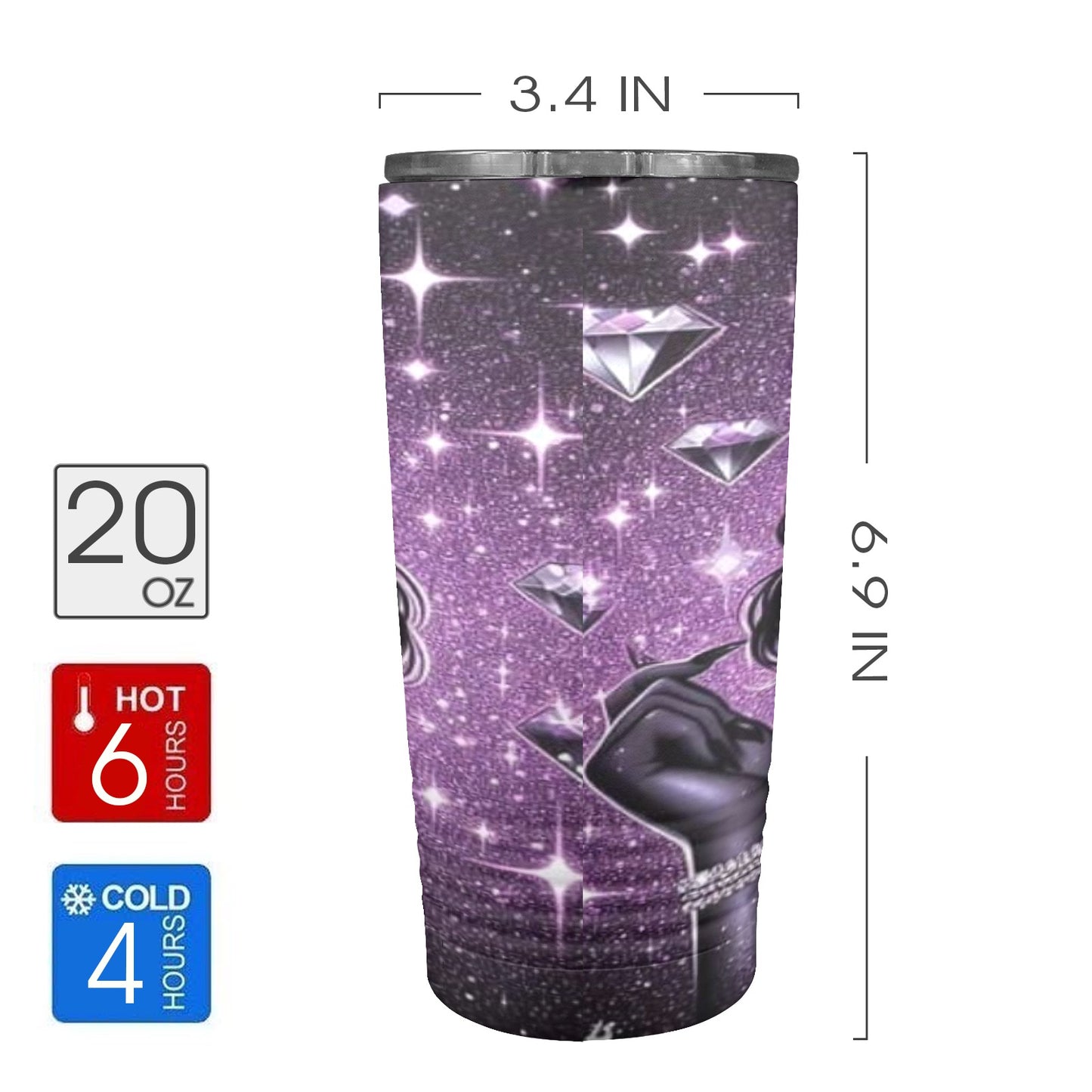 Queen 20oz Insulated Stainless Steel Mobile Tumbler