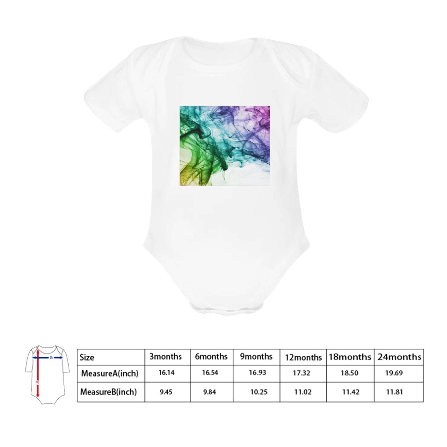 Color Whirl Baby Onesie