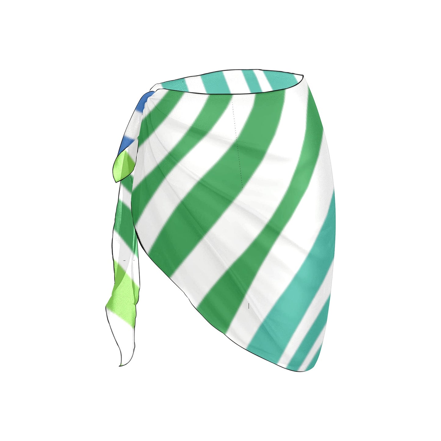 White Teal Zebra Beach Sarong Wrap