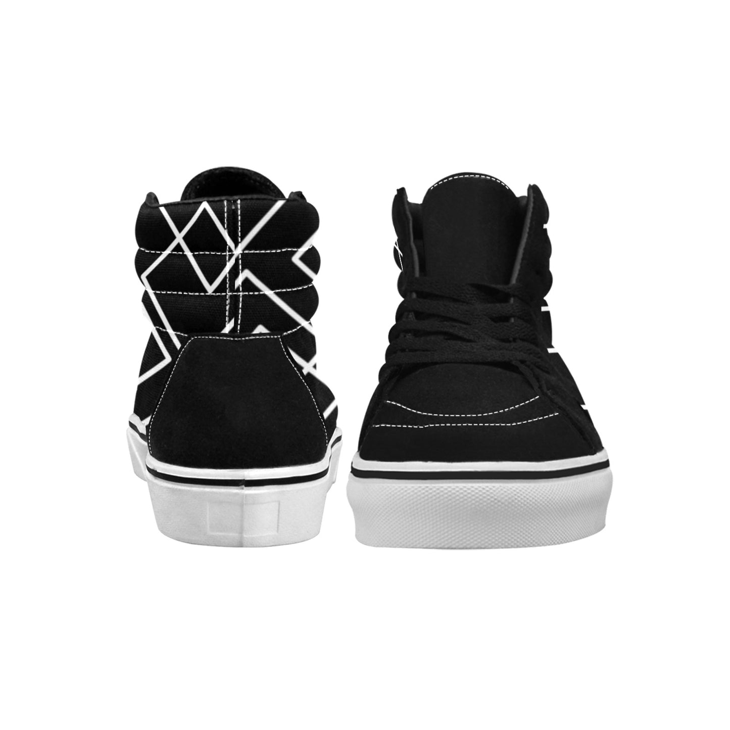 Black Squared Men's High Top Shoes