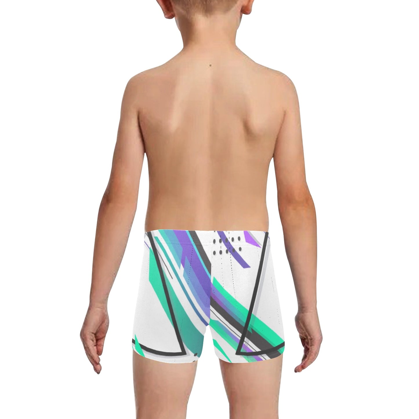 Retro Skate Little Boys' Swimming Trunks