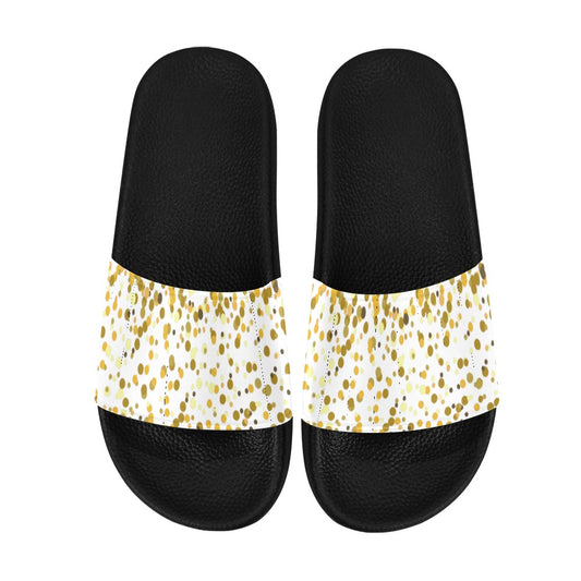 Gold Confetti Men's Slides