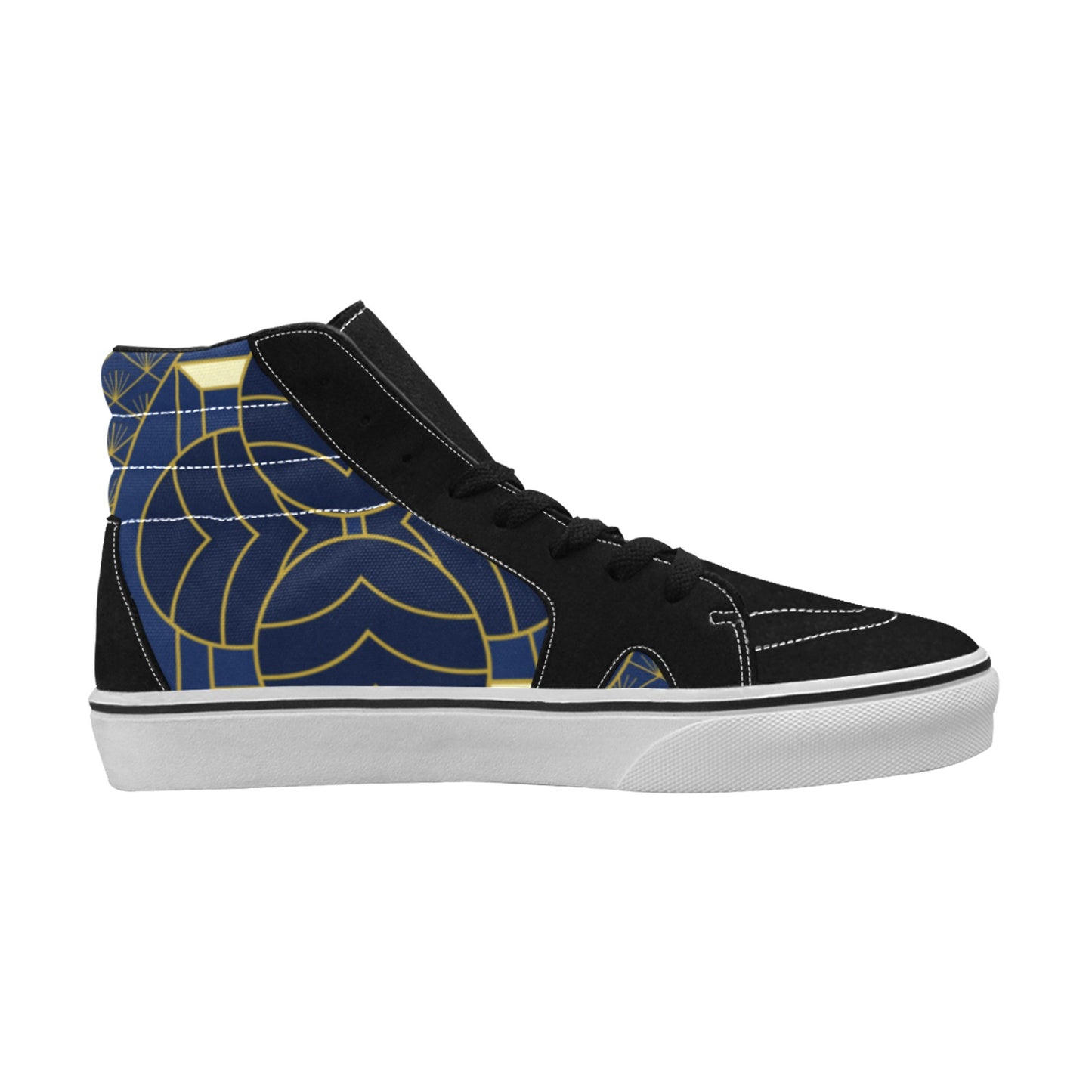 Navy Cut Men's High Top Shoes