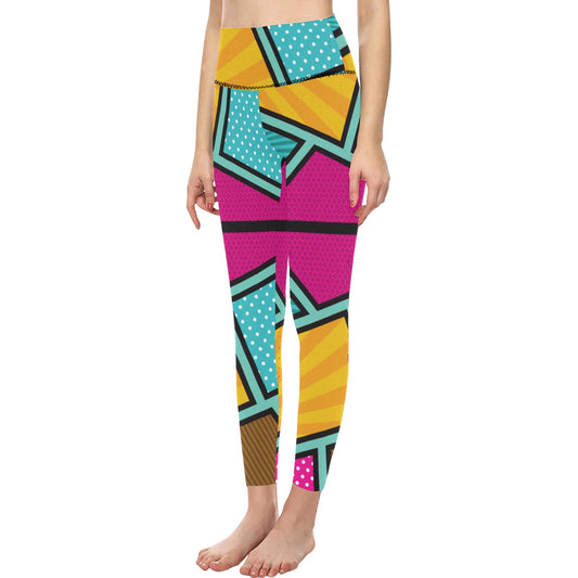 Geo Colorful Women's High-Waisted Leggings