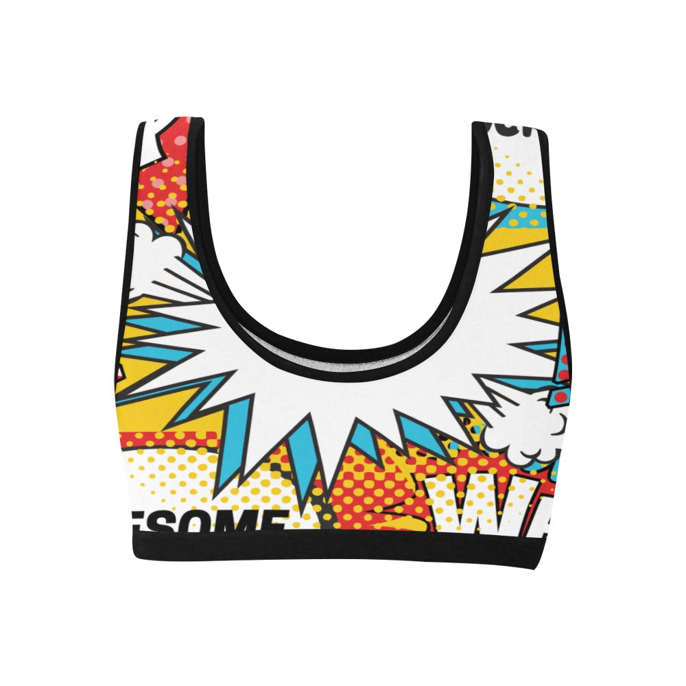 Comic Words Women's Sports Bra