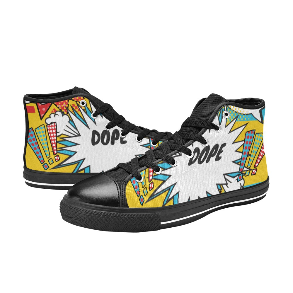 Comic Words High Top Shoes- Kids