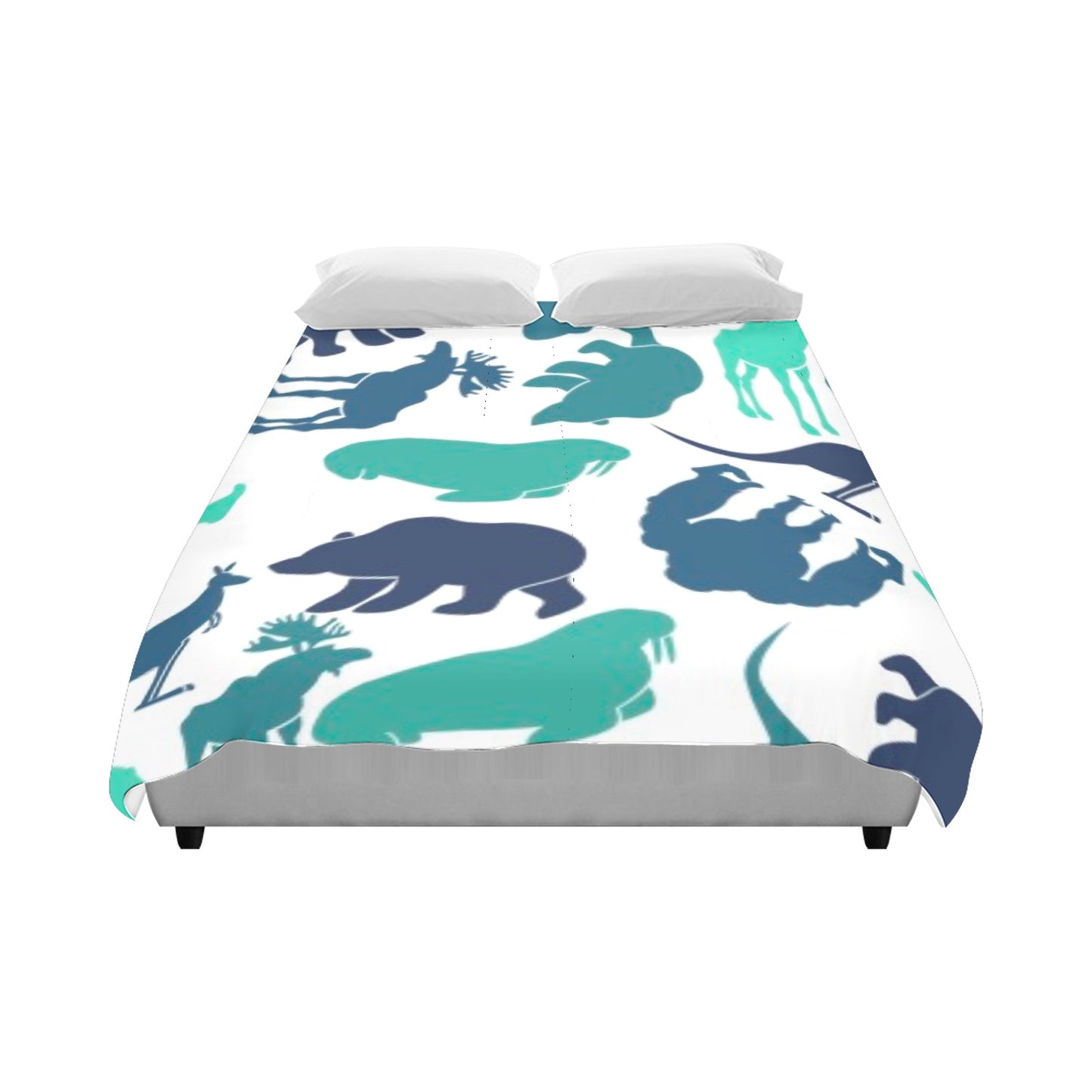 Blue Animals Duvet Cover 86"x70"