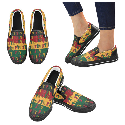 Fist of Unity Women's Slip-on Shoes