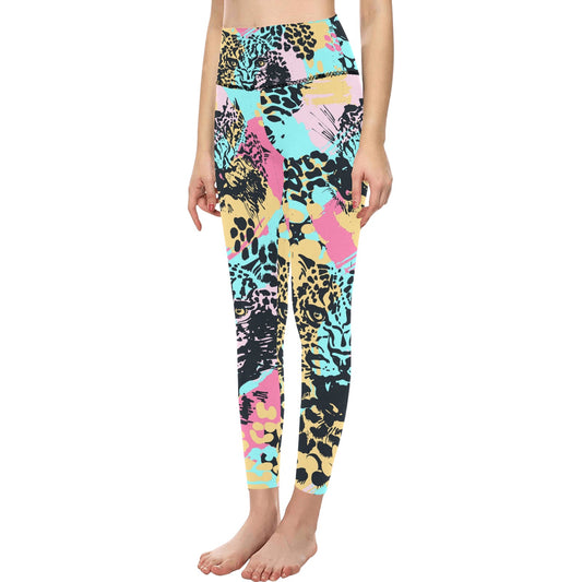 Abstract Leopard Women's High-Waisted Leggings