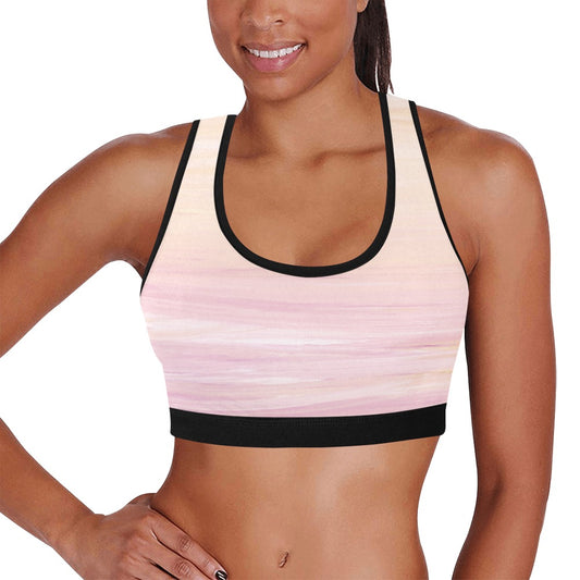 Peach Ombre Women's Sports Bra