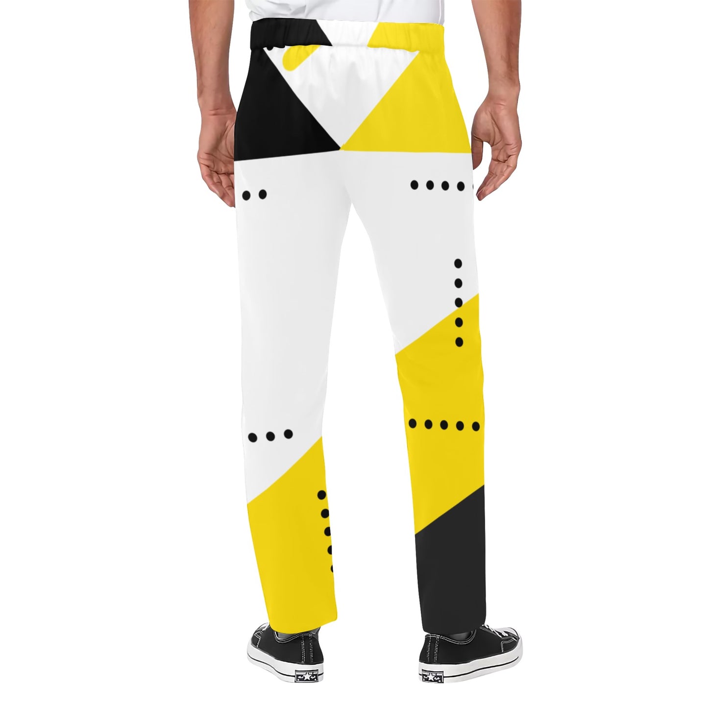 Black and Yellow Men's Casual Trousers