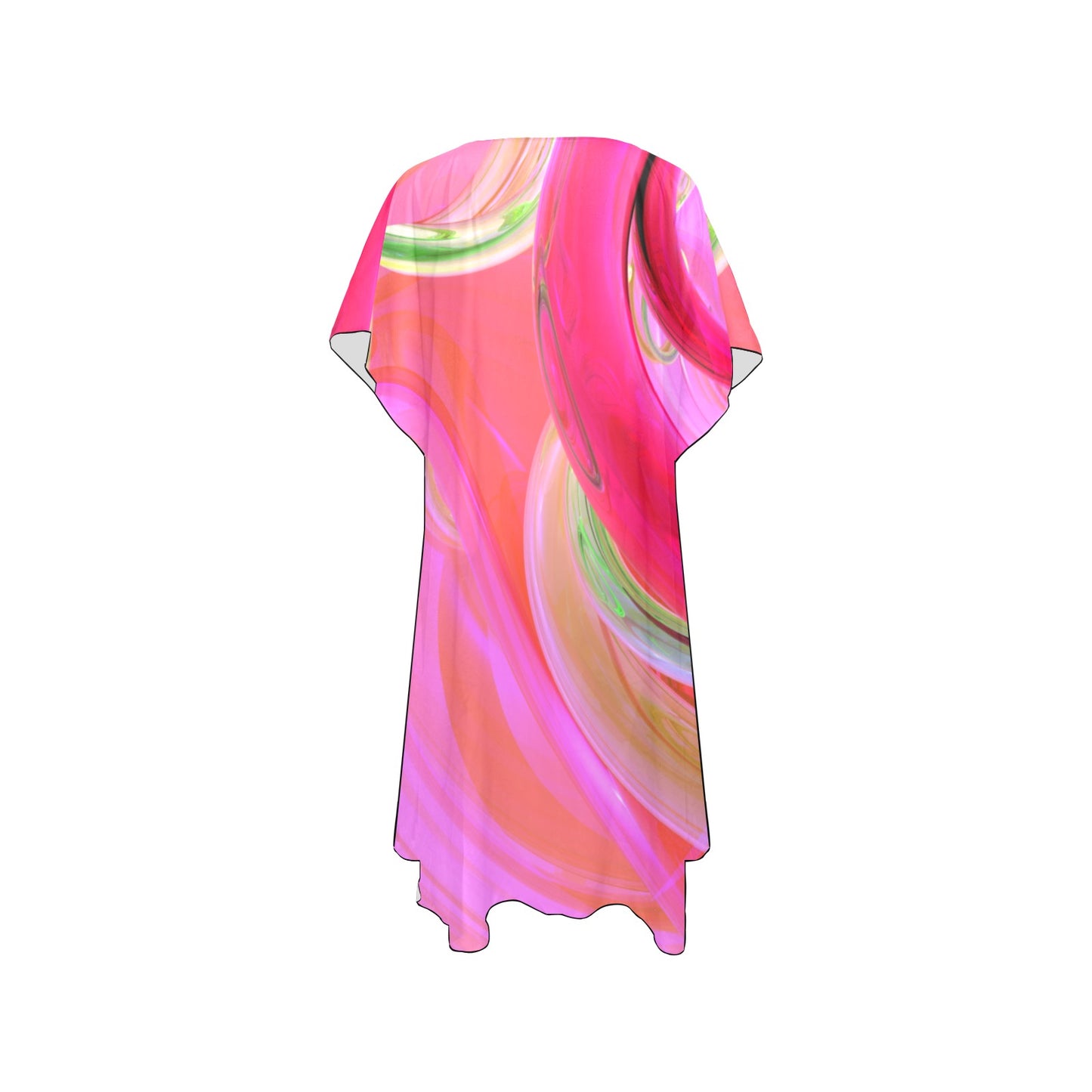 Pink Swirl Chiffon Cover Up