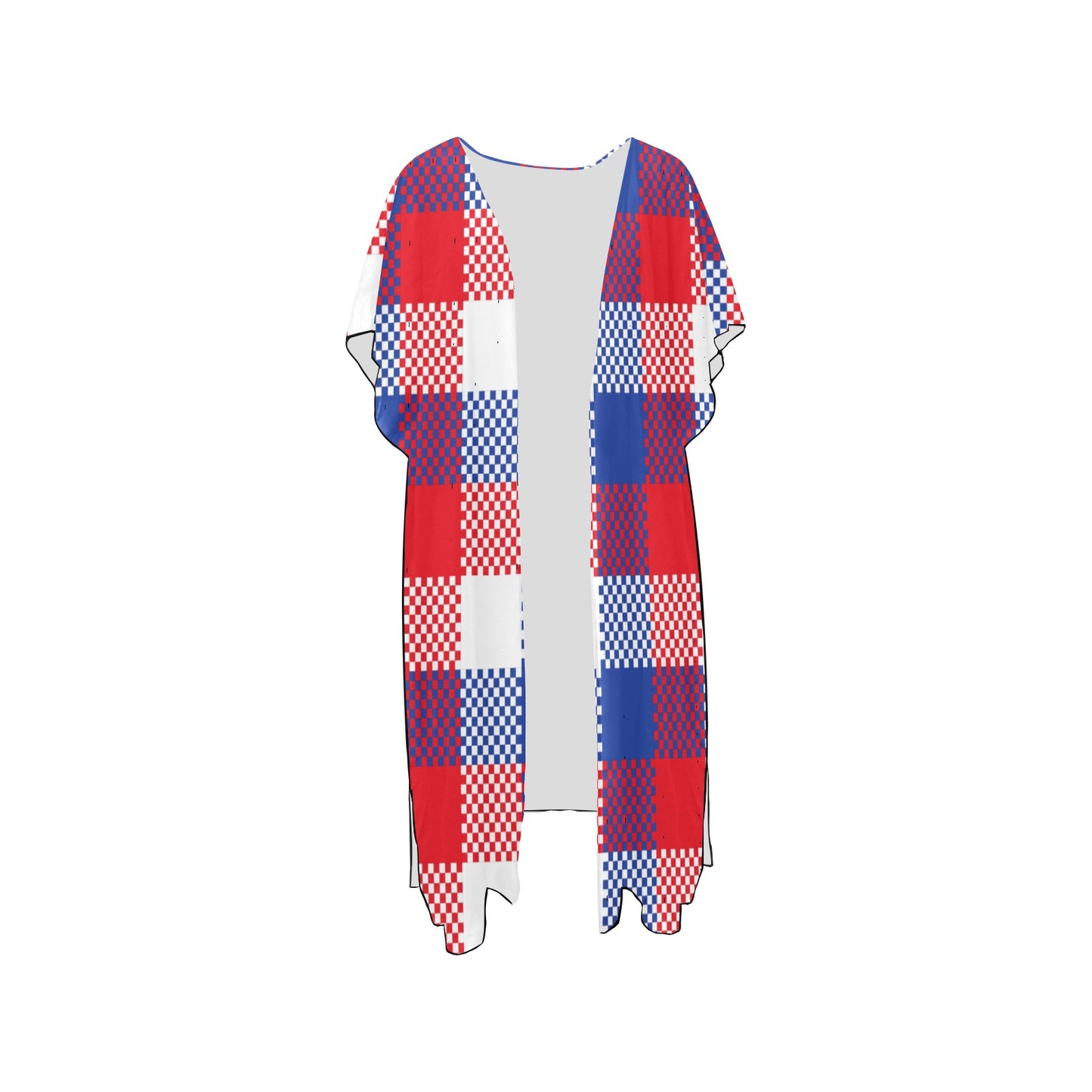 Red, White & Blue Chiffon Cover Up