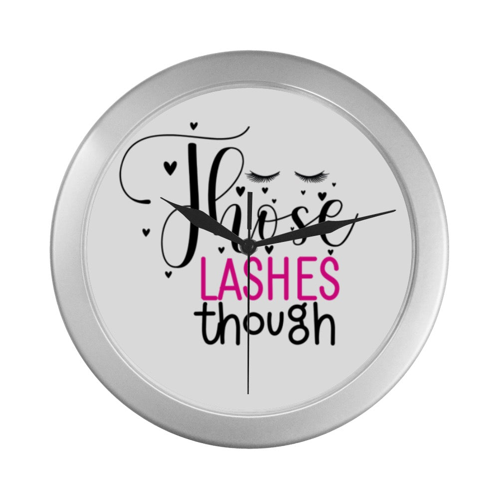 Lashes Though Silver Circular Wall Clock