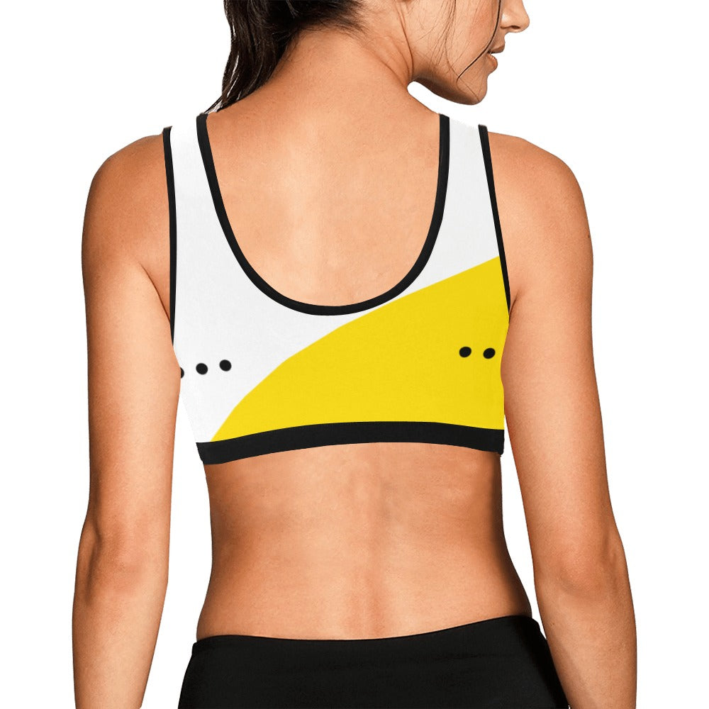 Black & Yellow Women's Sports Bra