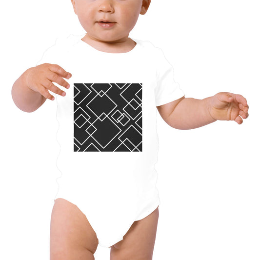 Black Squared Baby Onesie