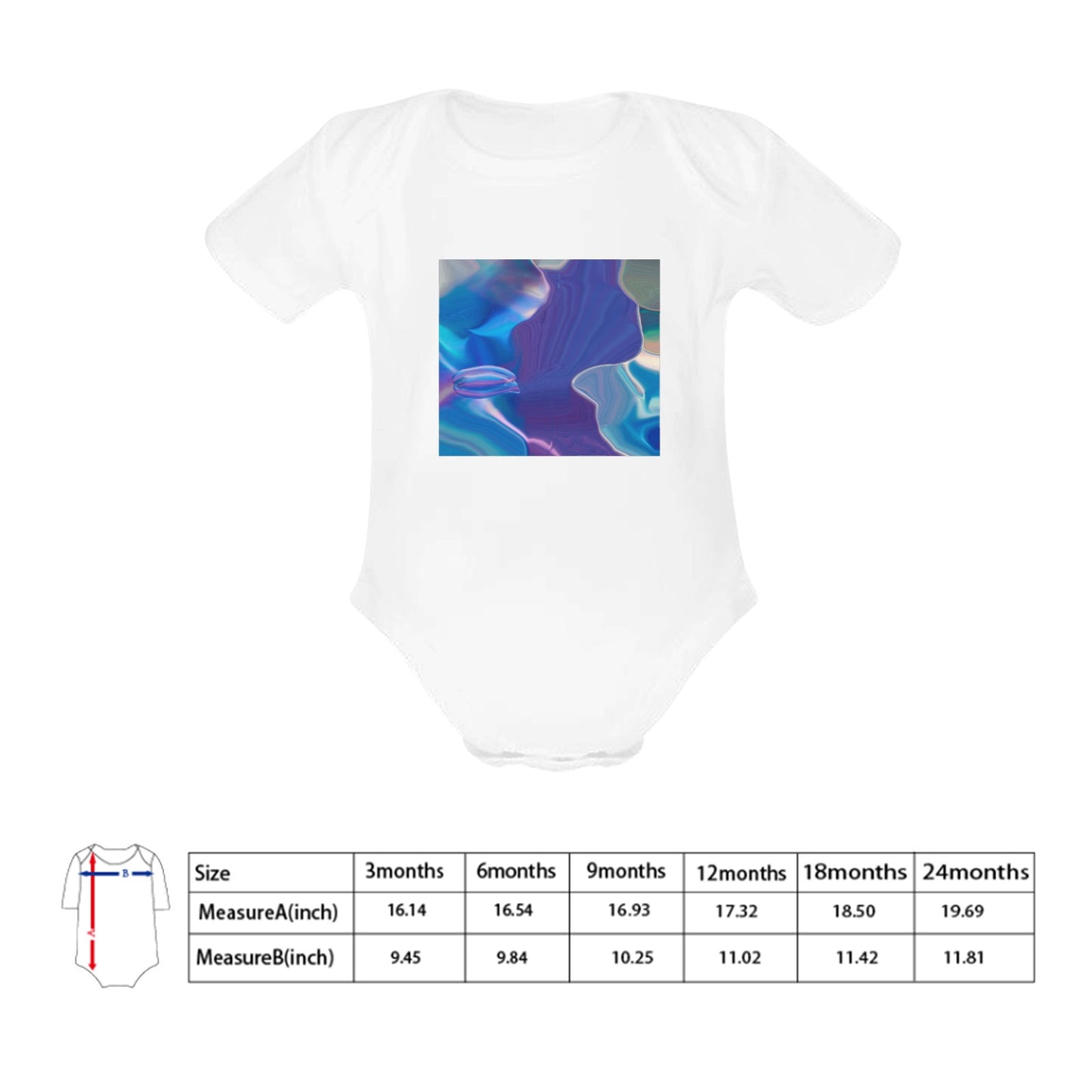 Blue Aura Baby Onesie