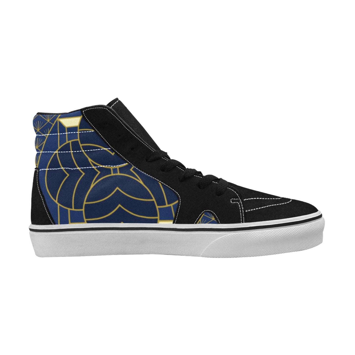 Navy Cut Men's High Top Skateboarding Shoes