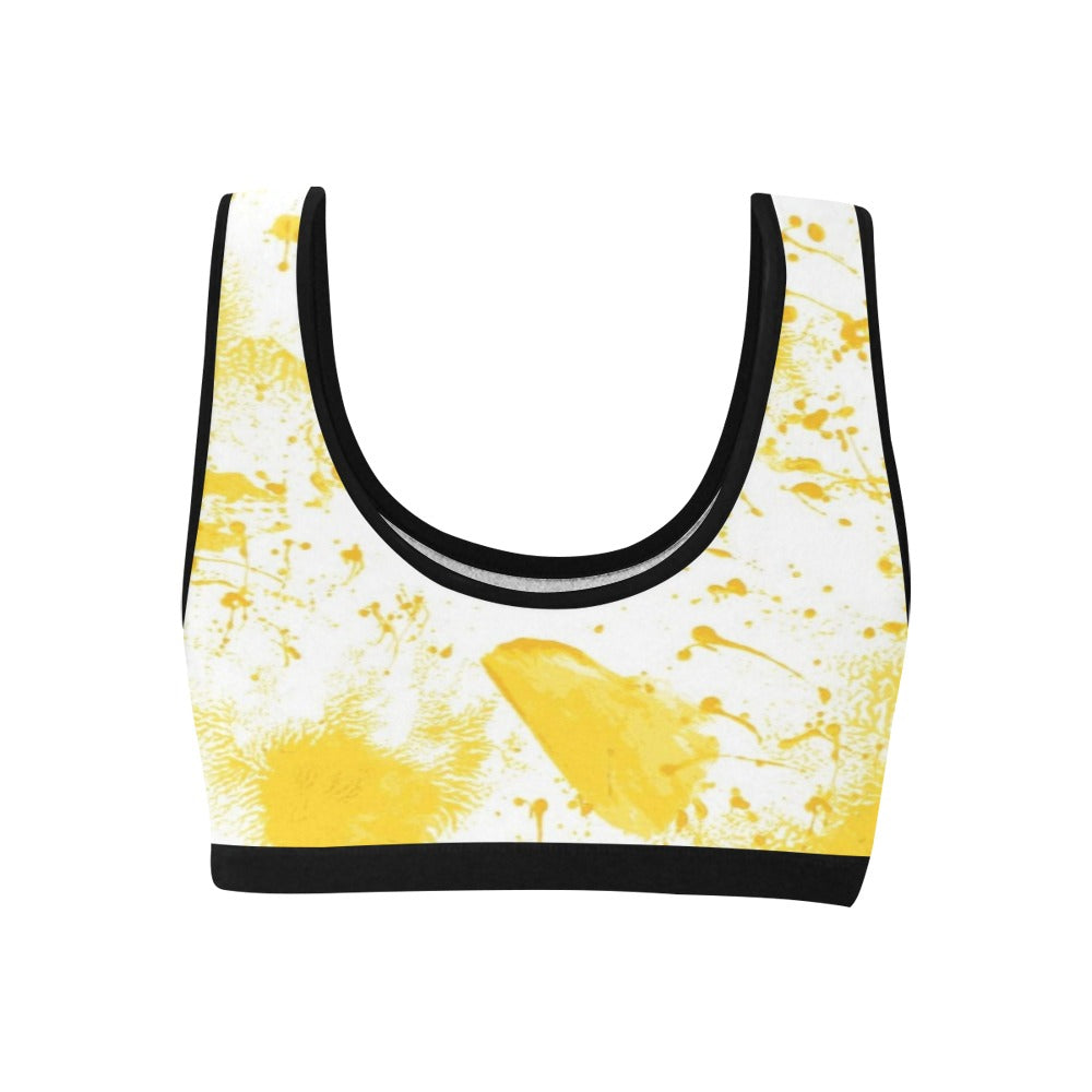 Yellow Splash Women's Sports Bra