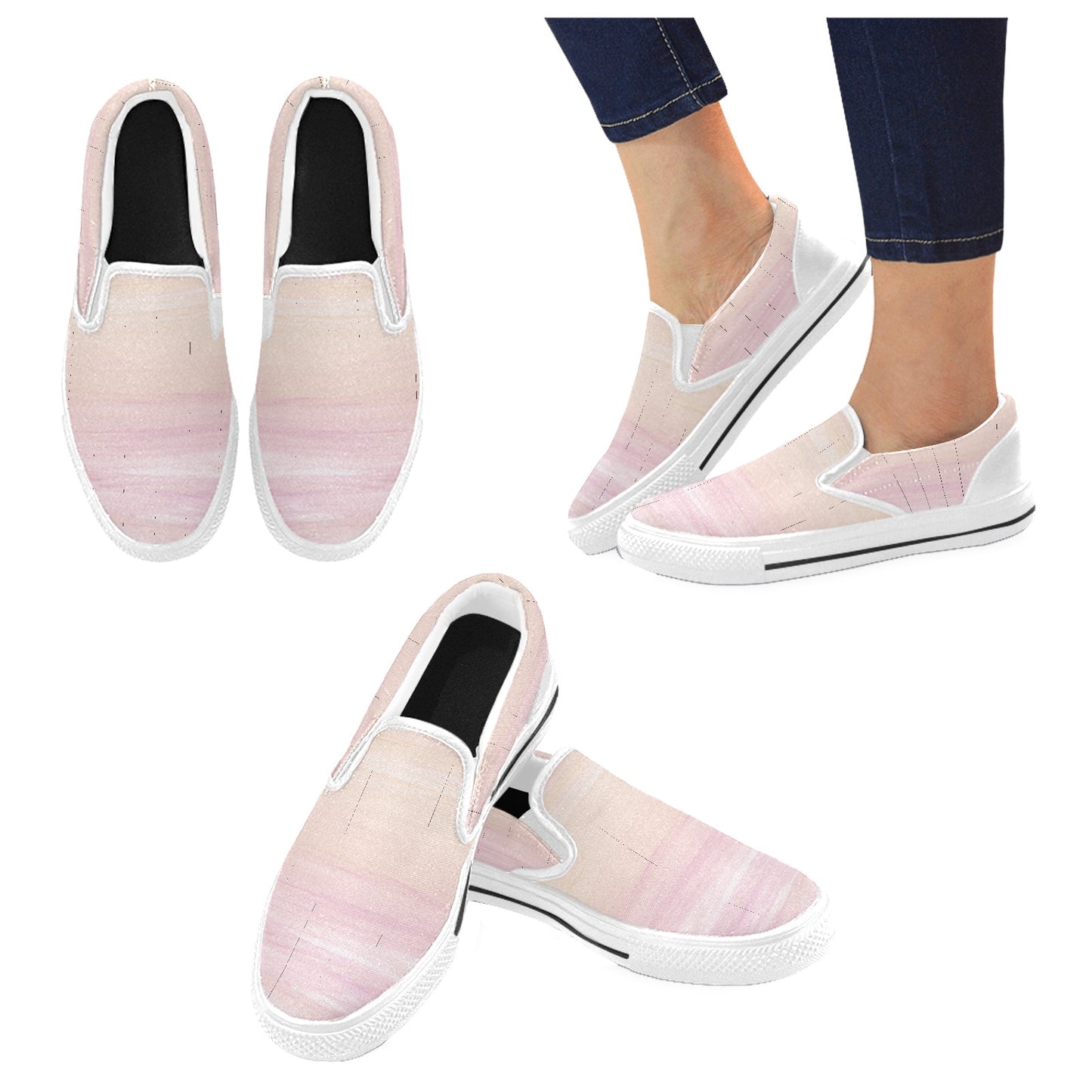 Peach Ombre Slip-on Shoes -Kid